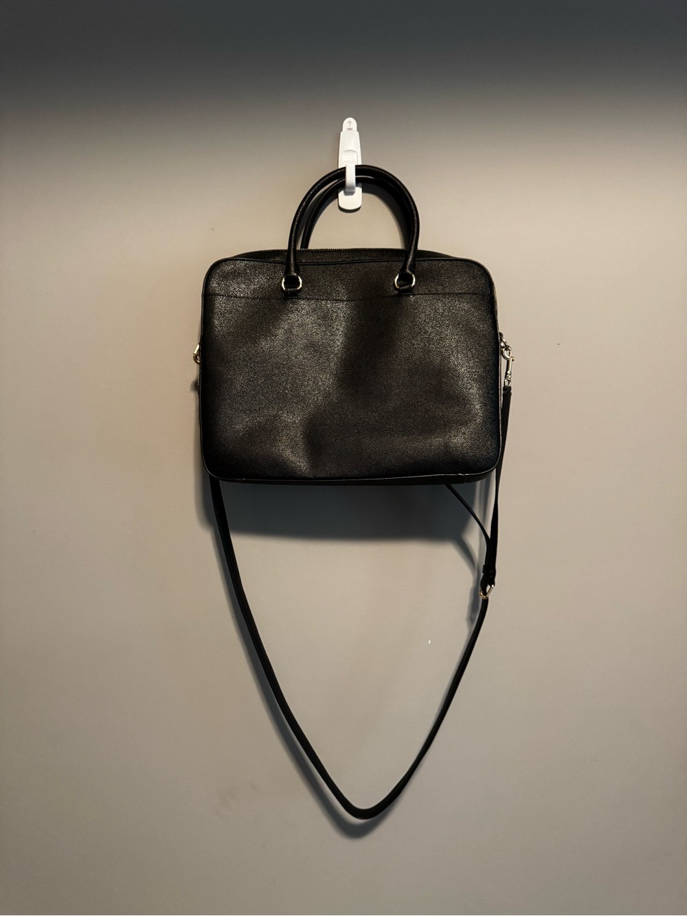 Coach Beckett Structured Leather Laptop Briefcase F72988 Black